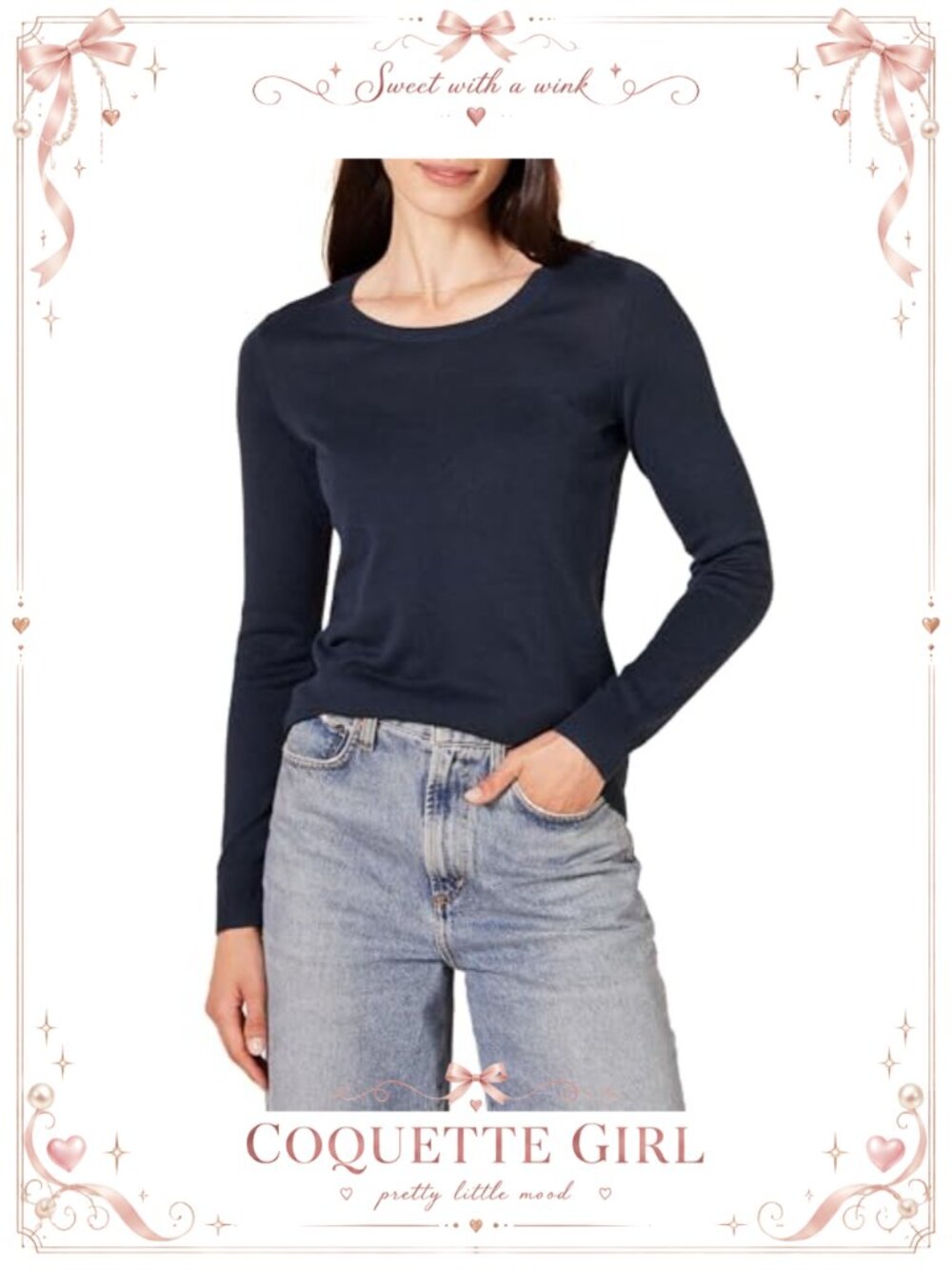 Essentials Womens Long Sleeve Lightweight Crewneck Sweater Plus Size